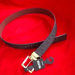 Michael Kors Reversible Belt Logo/Brown Size L NWT